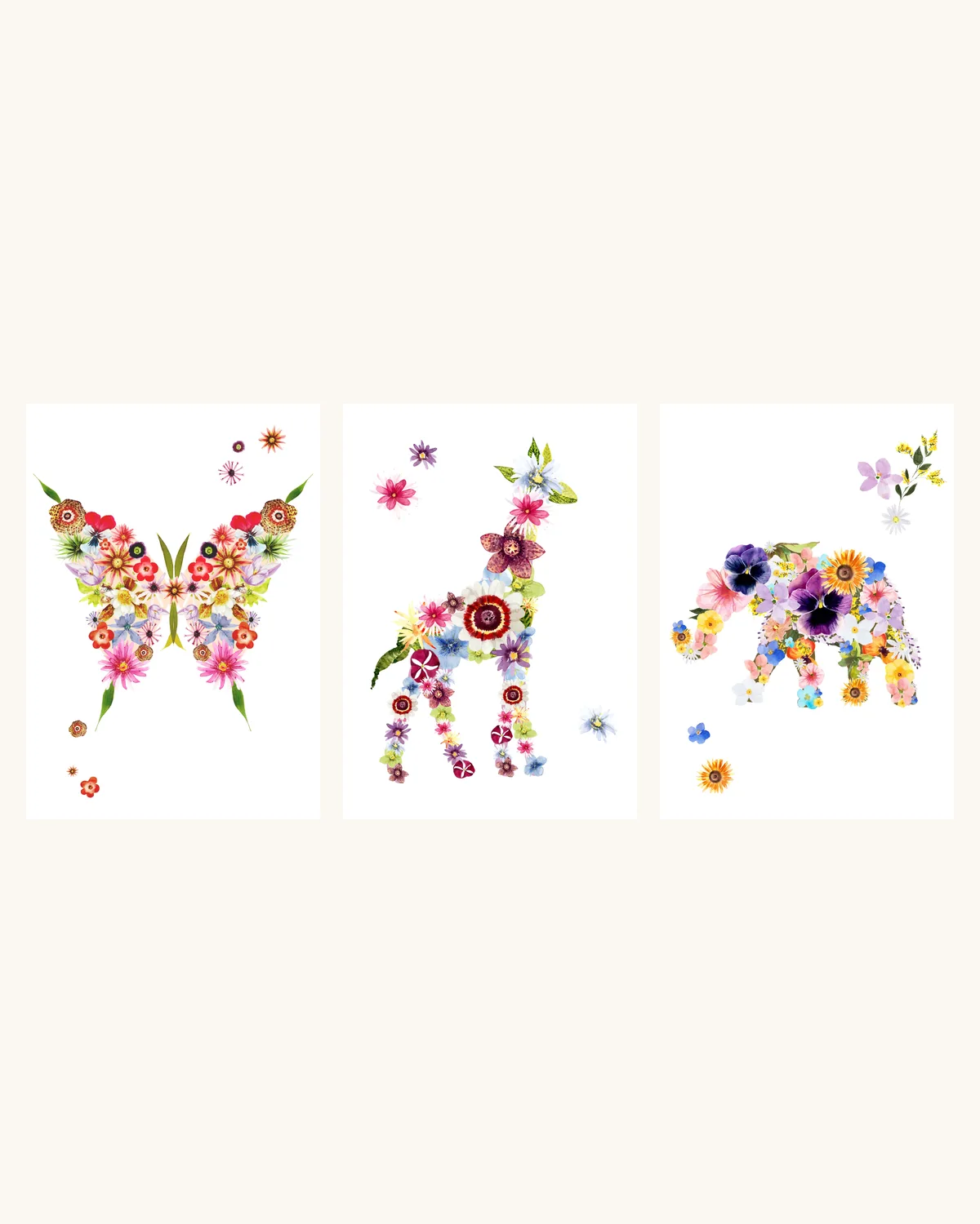 Nursery Set of 3, watercolor art print